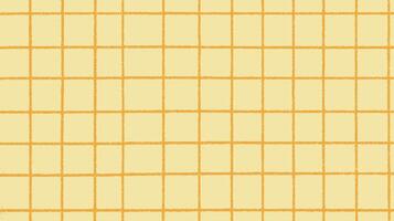 Yellow check paper texture with a vintage grid background. Seamless pattern featuring memo lines, abstract grain, and scratch details. Ideal for school, notebook, or banner design. vector