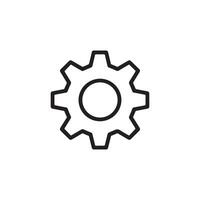 Gear Icon for Settings, Engineering, and Technology Themes vector