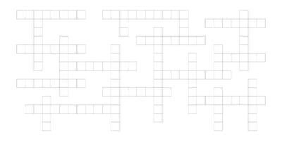 Crossword logo with grid and empty word boxes. Flat concept isolated on white for web and print use. vector