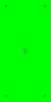 Chroma key vertical green background with tracking points. Perfect for VFX in social media production. flat design. vector