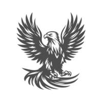 Soaring eagle design perfect for wildlife themes, nature lovers, and creative projects vector