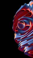 A 3d rendering of a red and blue swirl video
