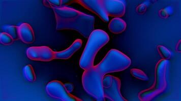 A blue and red abstract image of a bunch of red and blue shapes video