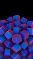 A 3d rendering of cubes on a black background video