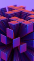 uma 3d Renderização do uma cubo com muitos diferente cores video