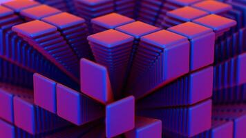 A 3d image of a cube with many different colors video