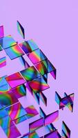 A colorful abstract background with squares and triangles video