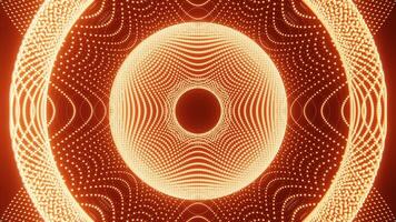 An abstract image of a circular design with a glowing light video