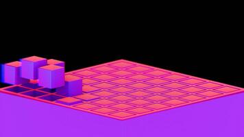 A purple and pink cube with a square in the middle video