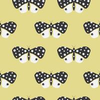 Butterfly seamless pattern. Monochrome butterflies patterned design for wallpaper, print, fabric, notebook. vector