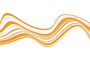 simple abstract orange wavy line pattern art vector