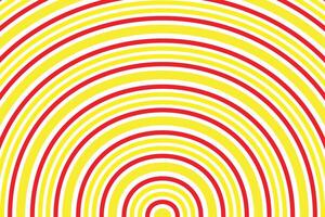 simple abstract yellow red color half circle line pattern vector