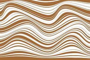 simple abstract metal copper color thin to thick wavy distort line pattern vector