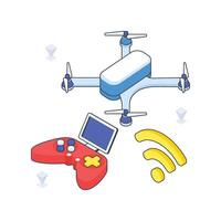 Smart Drone isometric Colored illustration vector