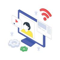 Web Workshop isometric Colored illustration vector