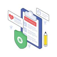 Insurance isometric Colored illustration EPS File stock illustration vector