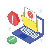 Folder Empty isometric Colored illustration vector