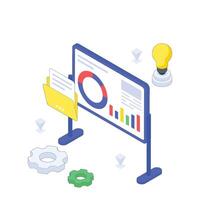 Training Development isometric Colored illustration vector