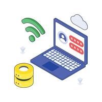 Iot Application isometric Colored illustration vector