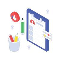Application Form isometric Colored illustration vector