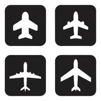 silhouette Airplane Icon Pack Perfect for Travel flight icons vector