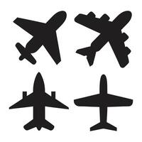 silhouette Plane and Aviation Icons Pack for Creative Projects transportation symbols flight design vector