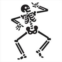 Dancing Skeleton in Motion Clipart vector