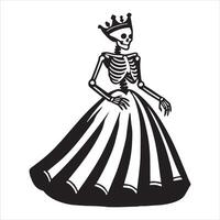 Crowned Skeleton Clipart Design vector