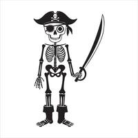 Skeleton Swashbuckler Knight Artwork vector