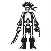 Undead Knight on the Pirate Ship vector
