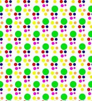 Seamless texture in the form of a pattern of multi-colored polka dots on a white background vector