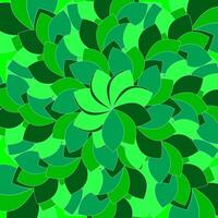 Abstract green background in the form of leaves arranged in a circle vector