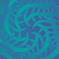 Abstract blue background decorated with a pattern located in a circle in the form of seaweed vector