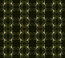 Seamless texture in the form of a beautiful golden pattern on a green background vector