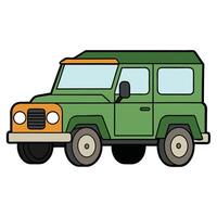 Car Illustration with Futuristic and Geometric Design Features vector