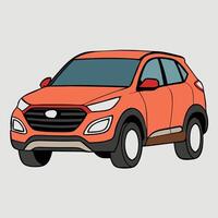 Editable Car Illustration Featuring a Custom Electric Vehicle vector