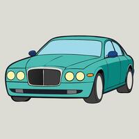 Car Illustration with Dynamic Lines and Bold Features vector