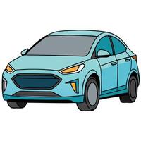 Stylized Luxury Sedan Car Illustration for Branding Purposes vector