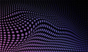 Abstract wavy curved dots pattern technology background vector