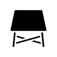 Folding table icon. Concept of furniture, portability, and convenience. vector