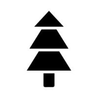 Evergreen tree silhouette. Concept of nature, ecology, and environment. vector