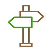 Direction sign post icon. Concept of choice, decision, and navigation. vector