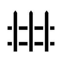 Black silhouette fence icon. Concept of boundary, security, and privacy. vector