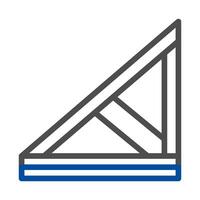 Roof truss icon on white background. Concept of construction, architecture, and engineering. vector