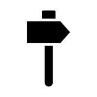 Road sign icon pointing right. Concept of direction, guidance, and navigation. vector
