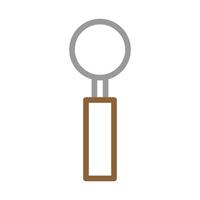 Ice cream scoop with wooden handle. Concept of summer, dessert, and kitchenware. vector