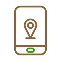 Smartphone with location pin icon. Concept of navigation, tracking, and mobile GPS. vector