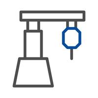 Robotic arm icon, industrial automation concept. Technology and engineering symbol. vector