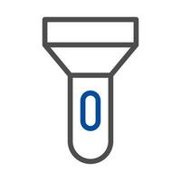 Flashlight icon. Concept of lighting, searching, and emergency. vector