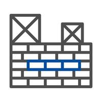Brick wall construction icon. Concept of building, engineering, and architecture. vector